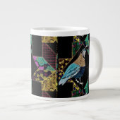 抽象芸術キルトウイルコーヒーカップ ジャンボコーヒーマグカップ (正面右)
