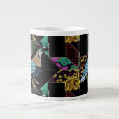 抽象芸術キルトウイルコーヒーカップ ジャンボコーヒーマグカップ (正面)