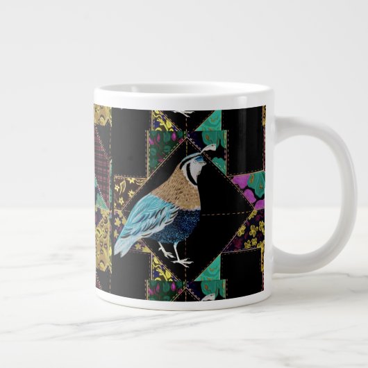 抽象芸術キルトウイルコーヒーカップ ジャンボコーヒーマグカップ (右)