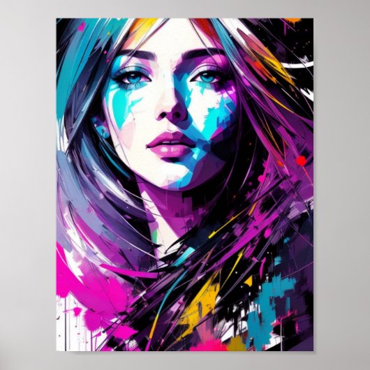 抽象芸術キレイ ポスター (正面)