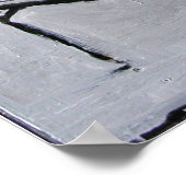 抽象芸術ギタリスト白黒 ポスター (角)