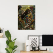 抽象芸術ギタリストIII ポスター (ホームオフィス)