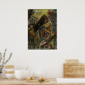 抽象芸術ギタリストIII ポスター (キッチン)