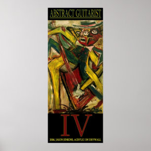 抽象芸術ギタリストIV ポスター