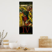 抽象芸術ギタリストIV ポスター (キッチン)