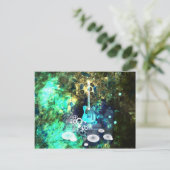 抽象芸術ギターアート ポストカード (スタンド正面)