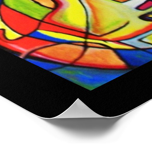 抽象芸術ギターポスター(ValAries) ポスター (角)