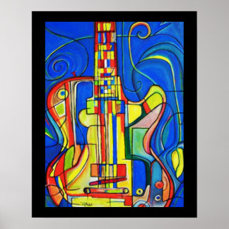 抽象芸術ギターポスター(ValAries) ポスター