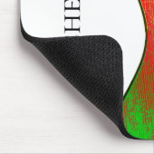 抽象芸術ギターレッドとイエロー マウスパッド (コーナー)