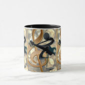 抽象芸術ギター音楽 マグカップ (中央)