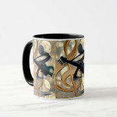 抽象芸術ギター音楽 マグカップ (正面左)
