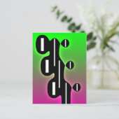 抽象芸術ギター ポストカード (スタンド正面)