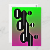 抽象芸術ギター ポストカード (正面/裏面)