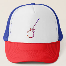 抽象芸術ギター – ミニマリストラインアート キャップ