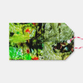 抽象芸術ギフトラベル、再生プラスチックのモチーフラベル ギフトタグ (正面(横))