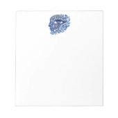 抽象芸術ギリシャの邪悪な目とギリシャの鍵 ノートパッド (正面)