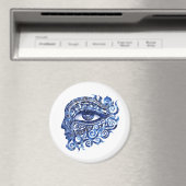 抽象芸術ギリシャの邪悪な目とギリシャの鍵 マグネット (インサイチュ (食洗機))