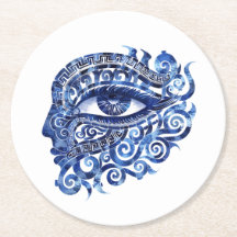 抽象芸術ギリシャの邪悪な目とギリシャの鍵