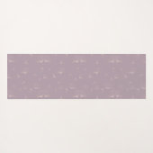 抽象芸術ギンゴビロバ植物性バラ金ゴールド ヨガマット (裏面(横))