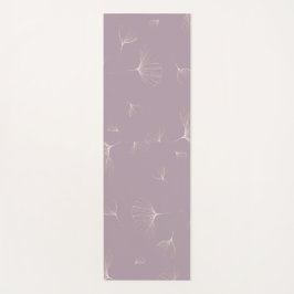 抽象芸術ギンゴビロバ植物性バラ金ゴールド ヨガマット