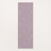 抽象芸術ギンゴビロバ植物性バラ金ゴールド ヨガマット (裏面)