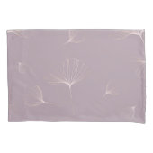 抽象芸術ギンゴビロバ植物性バラ金ゴールド 枕カバー (正面)