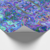 抽象芸術クジャクの色で大混乱 ラッピングペーパー (角)