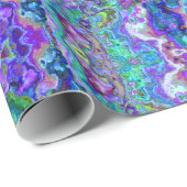 抽象芸術クジャクの色で大混乱 ラッピングペーパー (ロールコーナー)