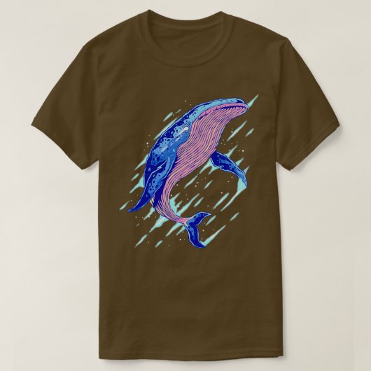 抽象芸術クジラ Tシャツ (デザイン正面)