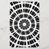 抽象芸術クモのウェブ同心円状パターン 便箋 (正面)