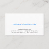 抽象芸術クラウドロゴ（青いグラデーションの名刺） 名刺 (裏面)