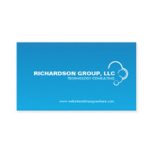 抽象芸術クラウドロゴ（青いグラデーションの名刺）