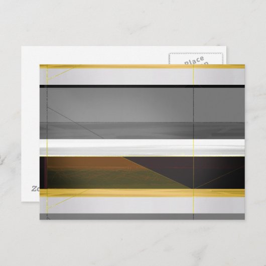 抽象芸術クラウンと黄 ポストカード (正面/裏面)