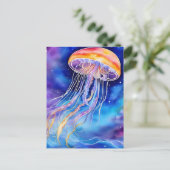 抽象芸術クラゲ ポストカード (スタンド正面)