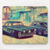 抽象芸術クラシックカー1950年代 マウスパッド (正面)