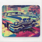 抽象芸術クラシックカー1950sマウスパッド マウスパッド (正面)