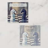 抽象芸術クラシックチェスナイツコーチクラブ スクエア名刺 (正面/裏面)