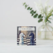 抽象芸術クラシックチェスナイツコーチクラブ スクエア名刺 (スタンド正面)