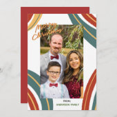 抽象芸術クラシックメリークリスマス シーズンカード (正面/裏面)