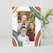 抽象芸術クラシックメリークリスマス シーズンカード (スタンド正面)