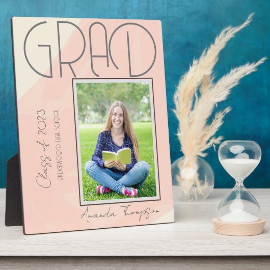 抽象芸術クラス2023 Keepsake Graduate Photo Pl フォトプラーク (側面)