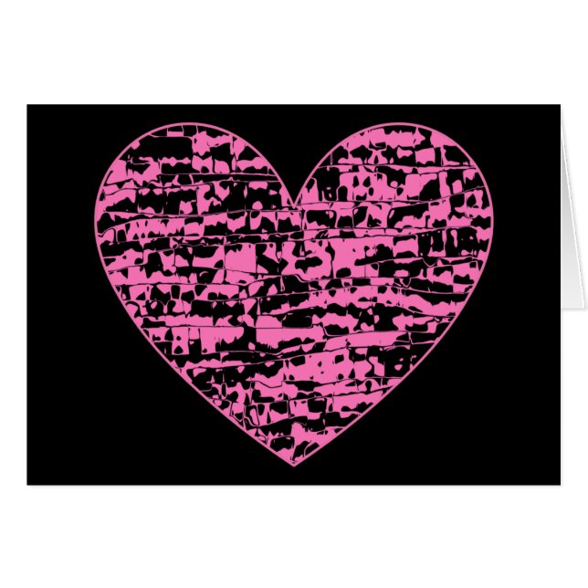 抽象芸術クラックルハート (正面横)