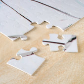 抽象芸術クラック（緑の黄色の青） ジグソーパズル (側面)