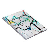 抽象芸術クラック(緑の黄色の青) ノートブック (右側)