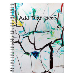 抽象芸術クラック（緑の黄色の青） ノートブック