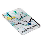 抽象芸術クラック（緑の黄色の青） マグネット (右側)