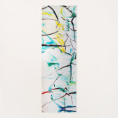 抽象芸術クラック（緑の黄色の青） ヨガマット (正面)