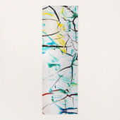 抽象芸術クラック（緑の黄色の青） ヨガマット (裏面)