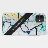 抽象芸術クラック（緑の黄色の青） Case-Mate iPhoneケース (裏面(横))