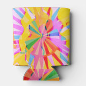 抽象芸術クリエイティブスケッチ、カラフルの背景。 缶クーラー (裏面)